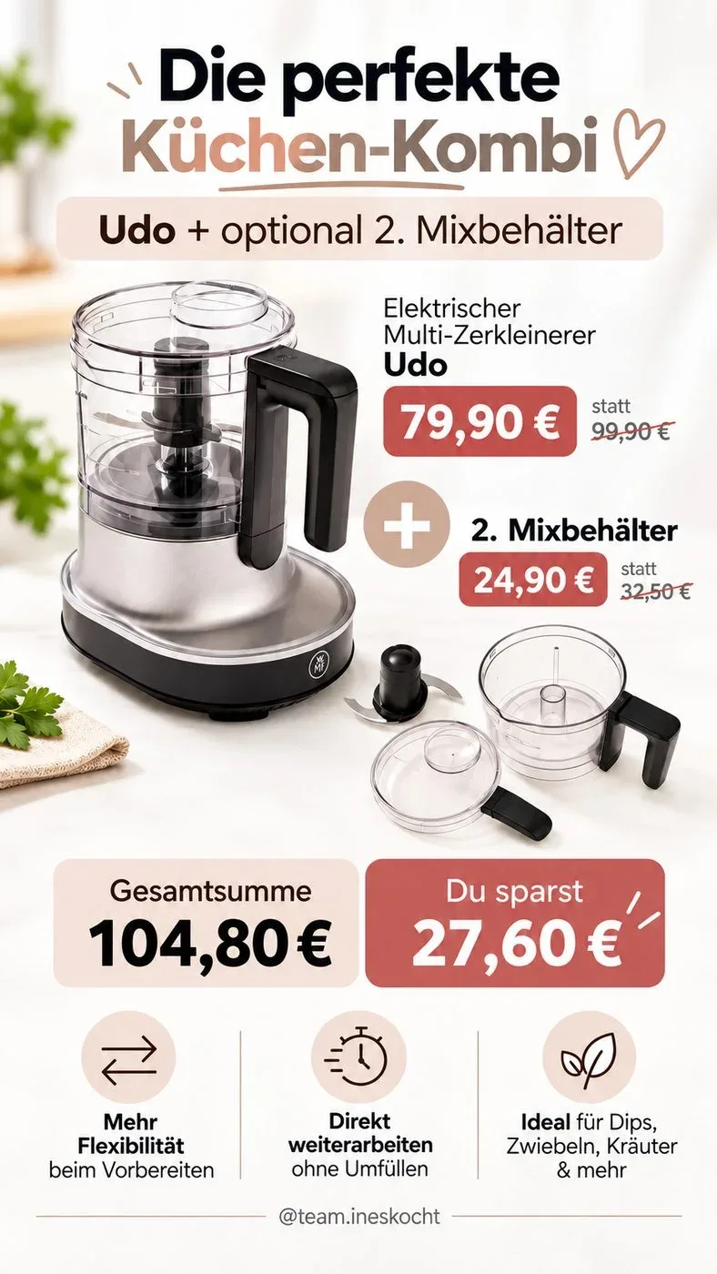 Elektrischer Multizerkleinerer + 2. Mixbehälter