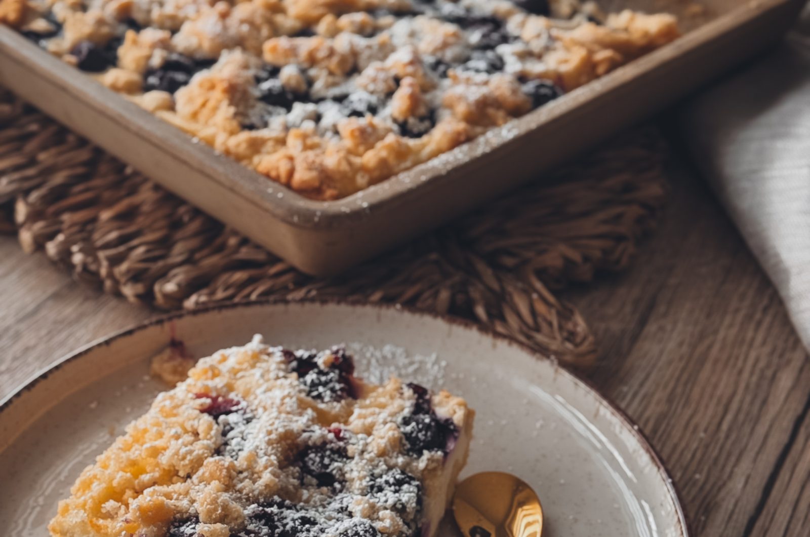 Blaubeer-Quark-Streusel-Kuchen