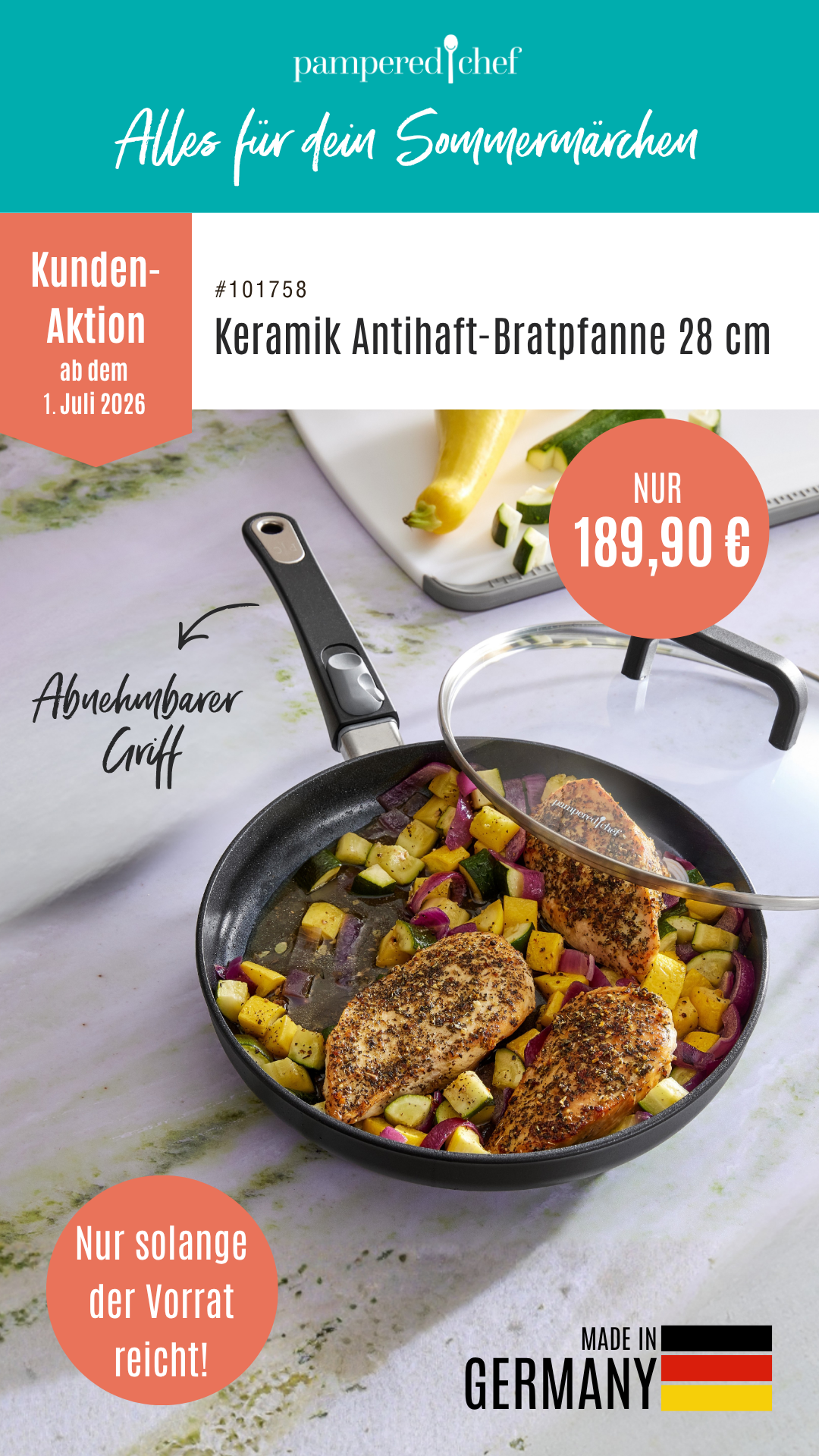 Runde Keramik Antihaft-Bratpfanne 28 cm